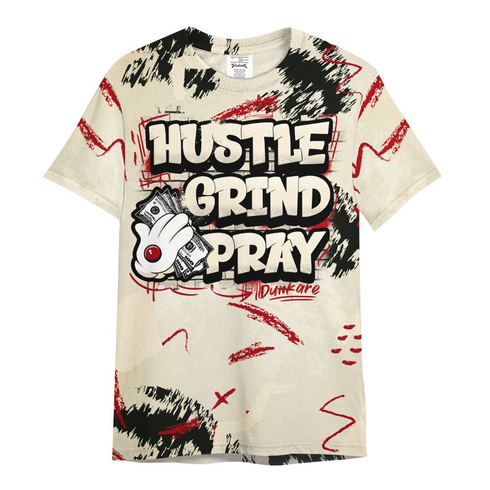 Shirt To Match Retro Low OG Nitro 1s - Hustle Grind Pray All Over Print