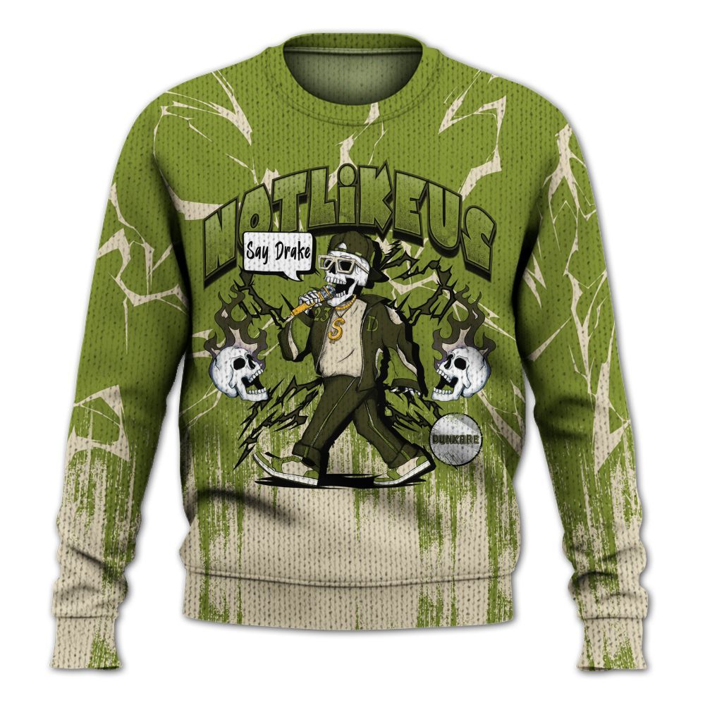 Sweater To Match SB Dunk Low Asparagus - Don't Like Us Graphic