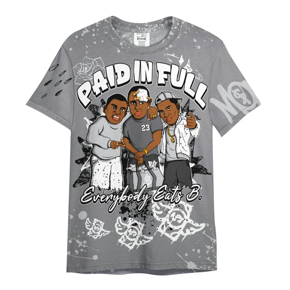 Shirt To Match Retro Wolf Grey 5s - Everybody Paid In Full Crayon All Over Print