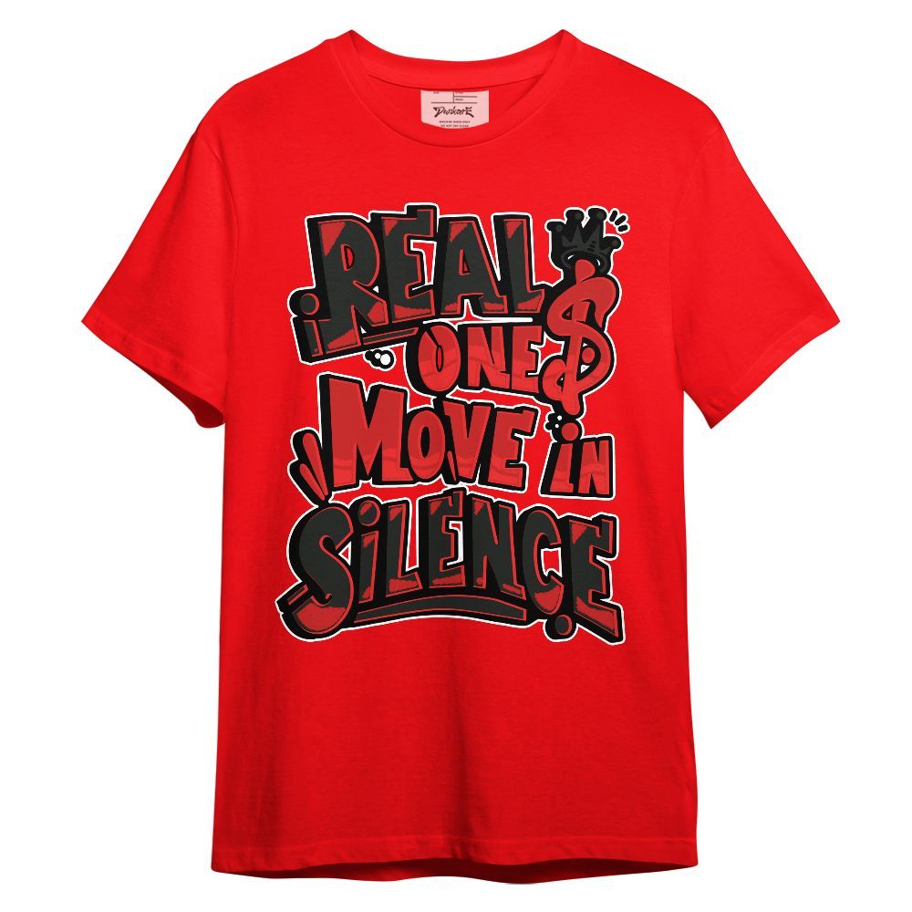 Shirt To Match Red Thunder 4s - Ones Move In Silence Graphic Unisex Shirt