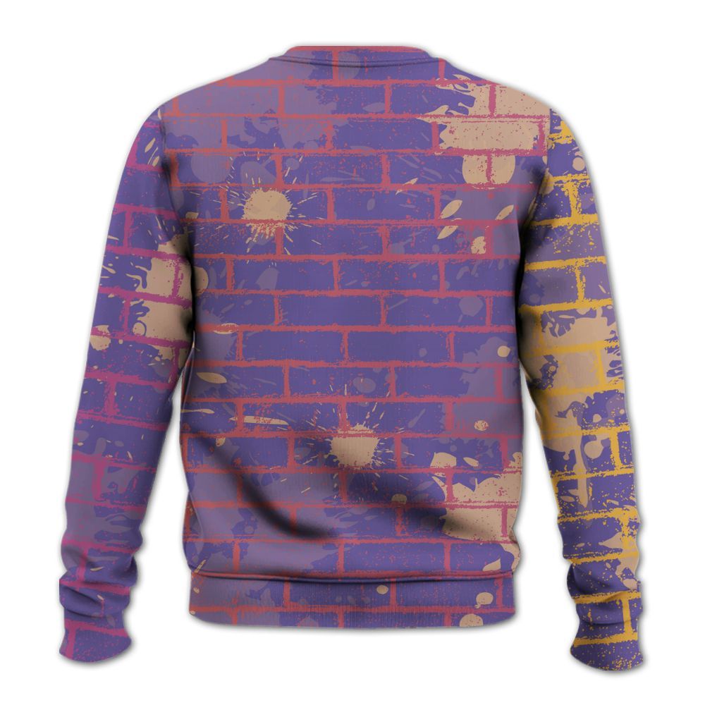 Sweatshirt To Match Book Sunset 1s - Allen Answer Skeleton Brick All Over Print