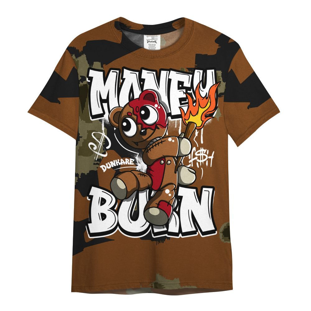Shirt To Match Archaeo Brown 5s - Money Burn Retro All Over Print