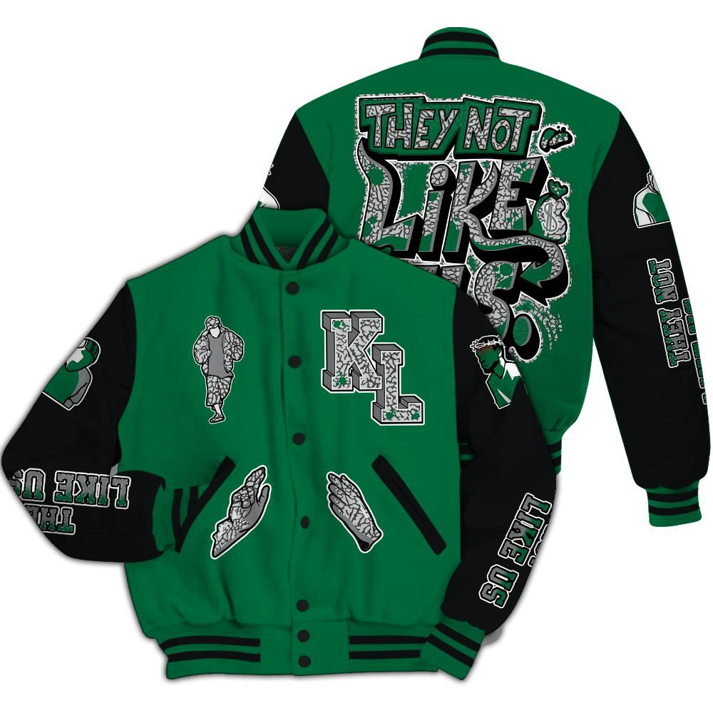Varsity Jacket To Match Pine Green 3s - Dislike Us Graphic All Over Print