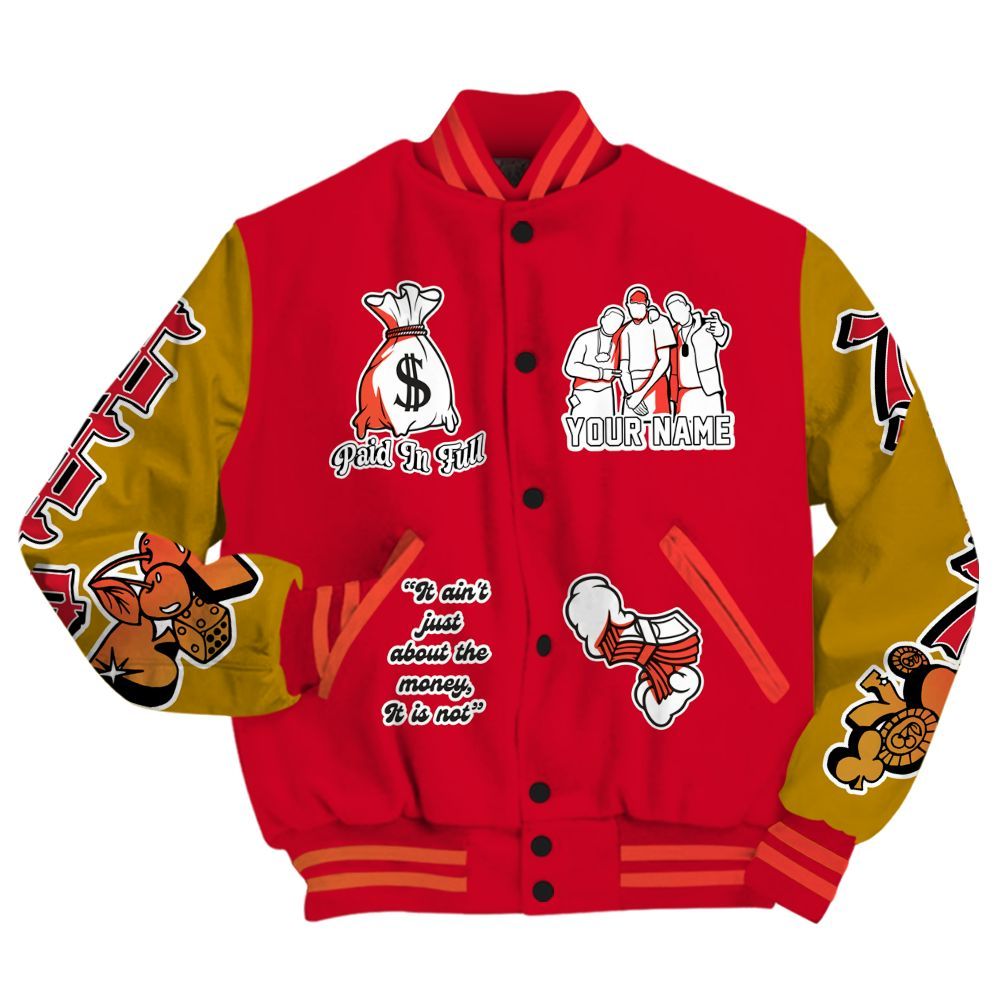 Varsity Jacket To Match Ja 3 Raptor - Paid In Full Baseball Varsity Jacket Custom Name All Over Print