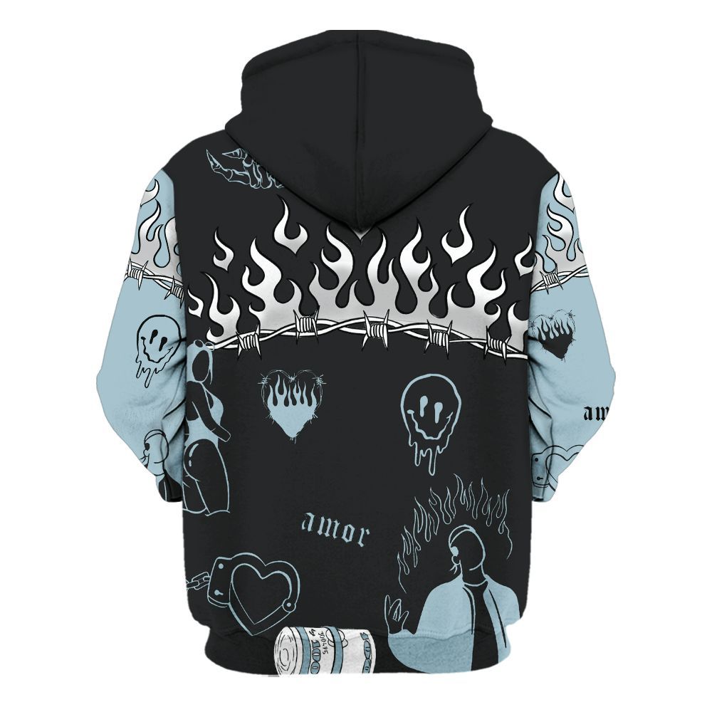 Hoodie To Match Chambray 7s - Snake Trust No One All Over Print