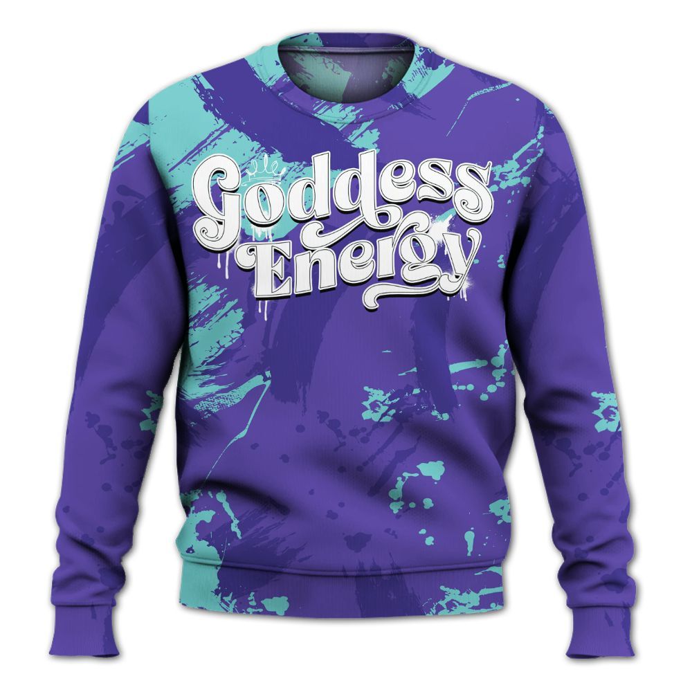 Sweatshirt To Match Low Hornets 1s - Goddess Energy Retro All Over Print