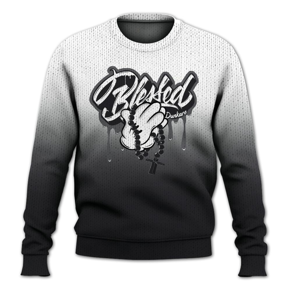 Knitted Sweater To Match White Thunder 4s - God Blessed Drip