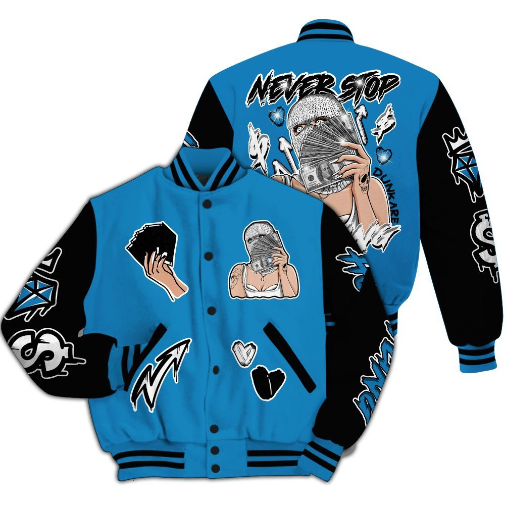 Varsity Jacket To Match Retro University Blue 9s - Hustling Unique All Over Print