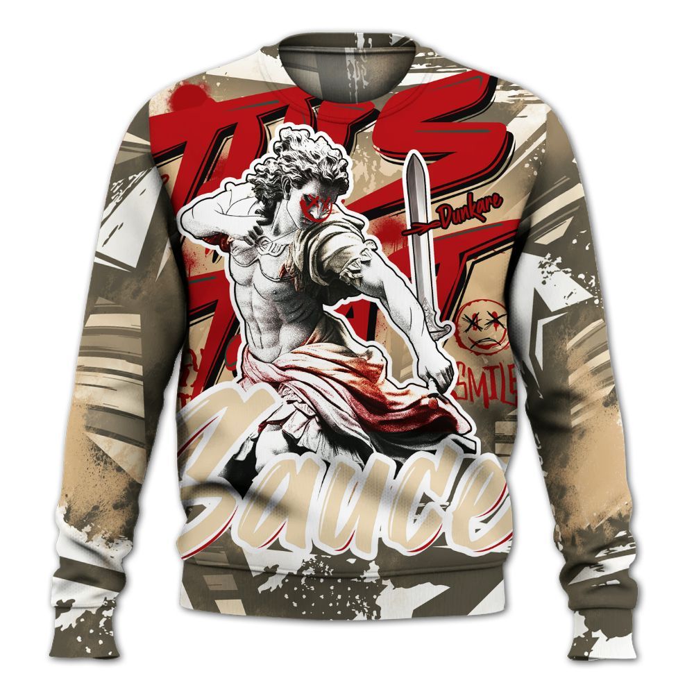 Sweatshirt To Match Dunk Low Strawberry Waffle - This That Sauce Retro All Over Print