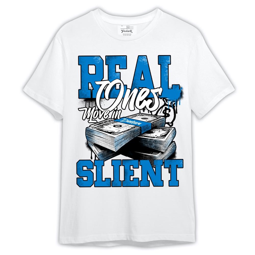 Shirt To Match Industrial Blue 4s - Move In Silence Money Shirt Military Blue 4s Outfit