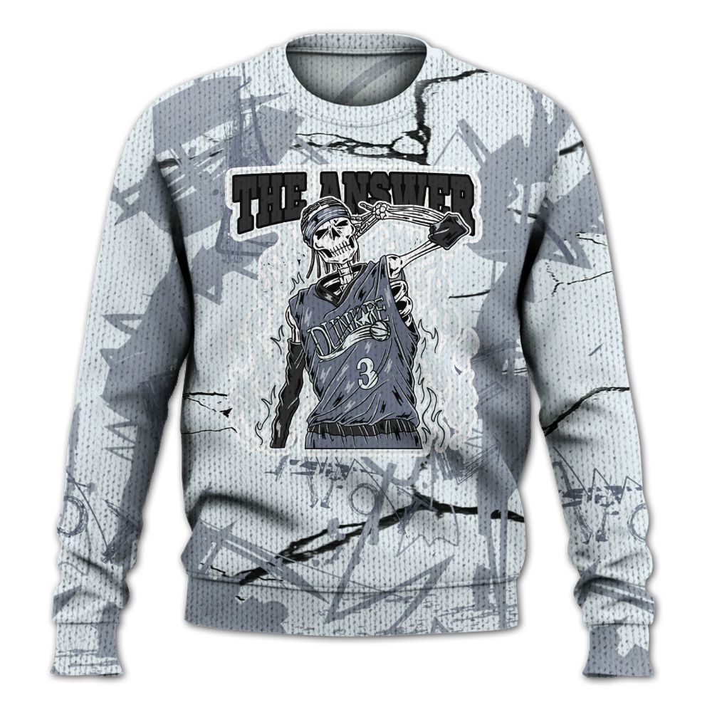 Knitted Sweater To Match Air Foamposite Jin Kazama - Allen Answer Skeleton Messyz