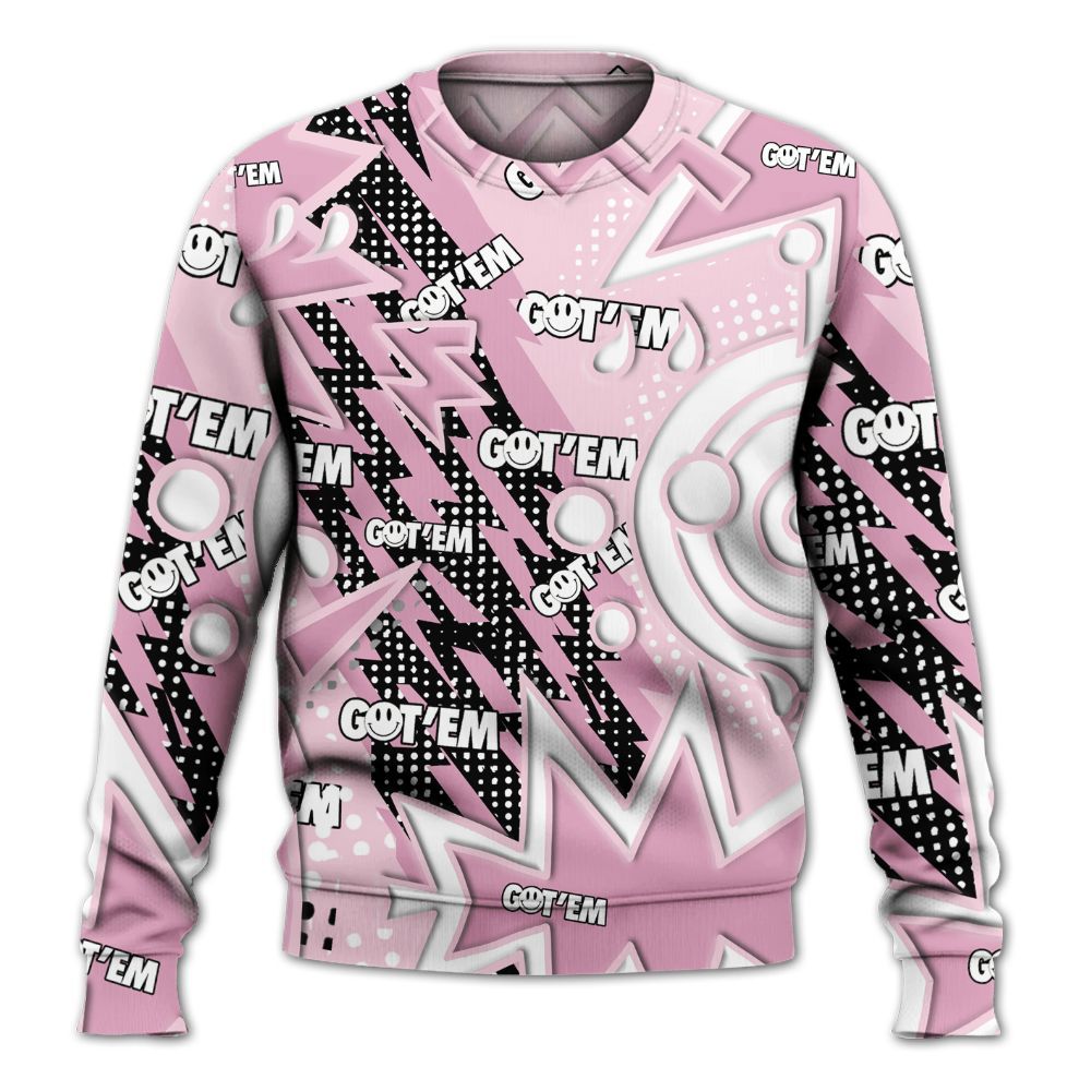 Sweatshirt To Match Orchid 4s - Retro Vintage 90s All Over Print