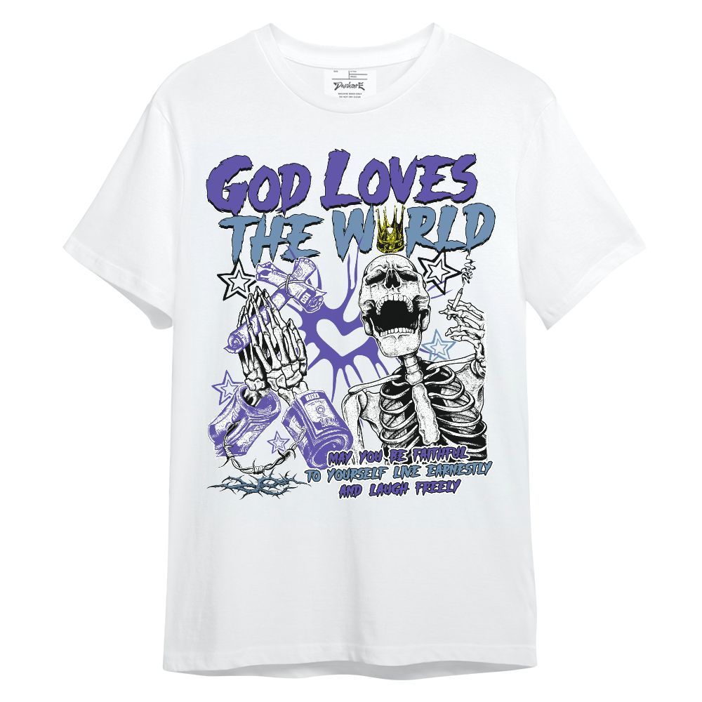 Shirt To Match Retro Concord 5s - God Loves The World Unisex Shirt