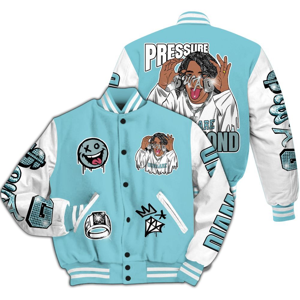 Varsity Jacket To Match Low Legend Blue 11s - Pressures Makes Varsity Jacket To Match All Over Print