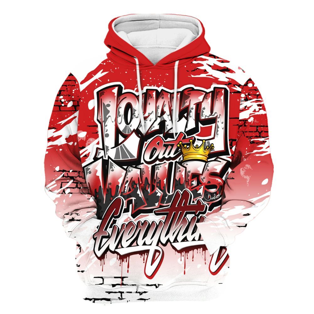 Hoodie To Match Low Bred 11s - Values Of Loyalty Drip All Over Print
