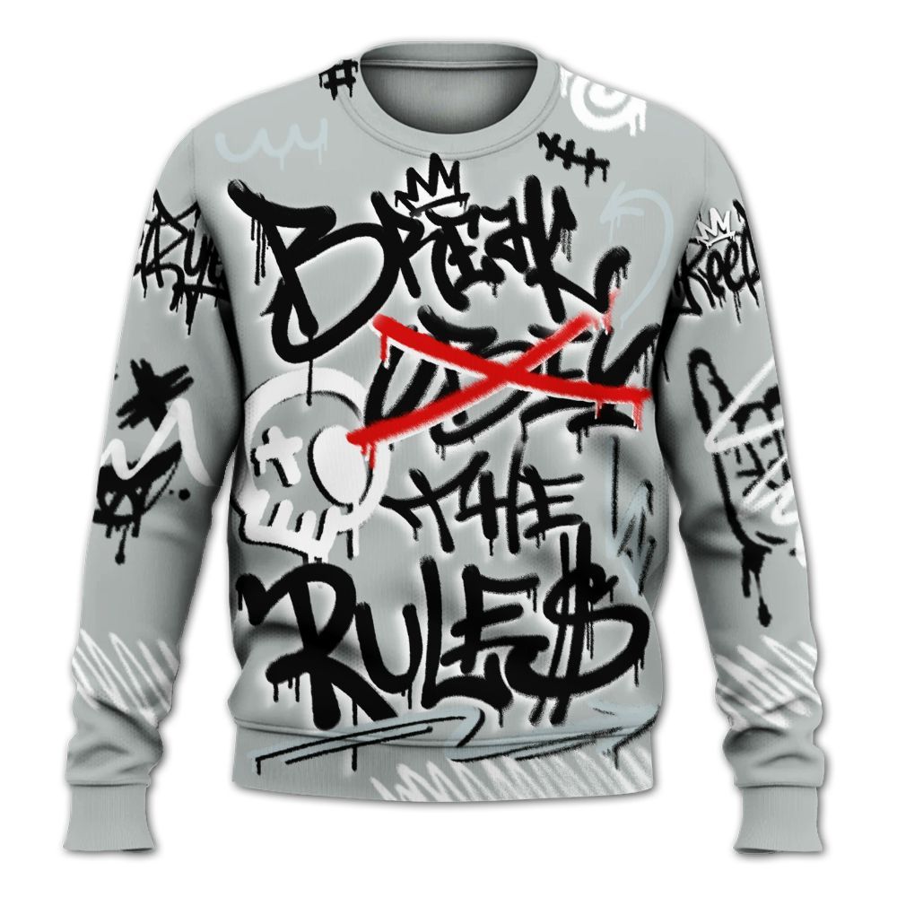 Sweatshirt To Match Black Wolf Grey 12s - Break Rules Streetwear All Over Print