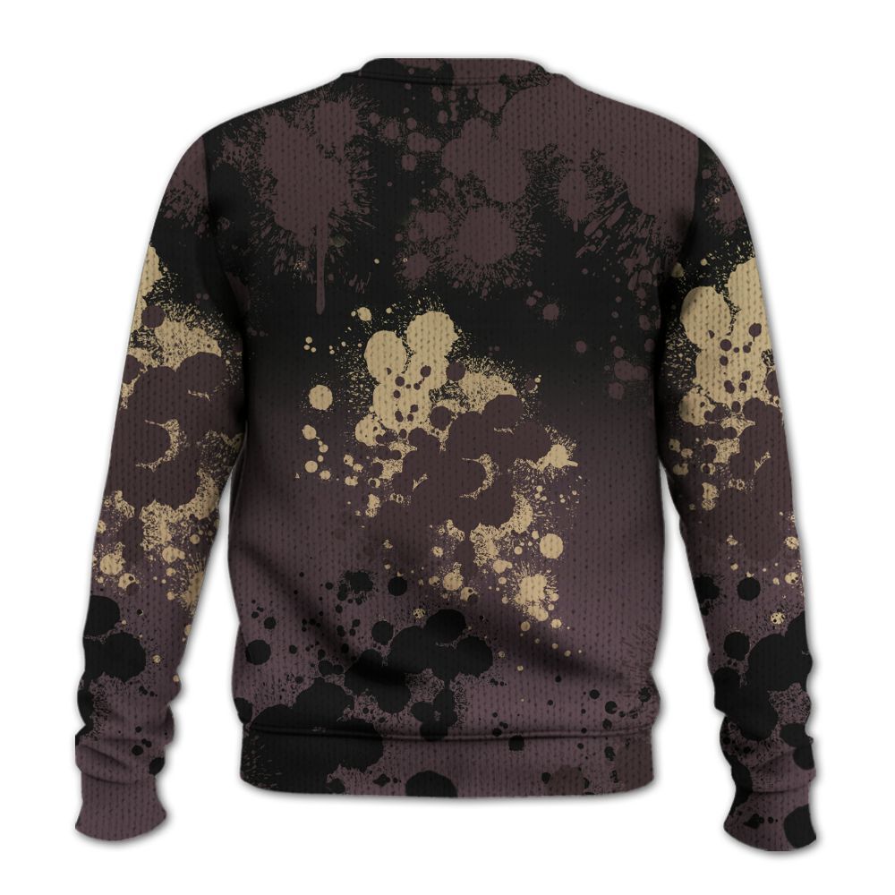 Knitted Sweater To Match AMM Black 3s - God Blessed Ink Drip