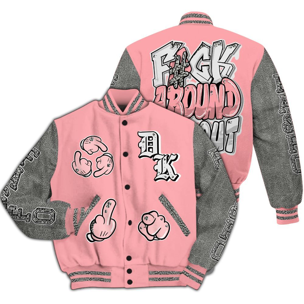 Varsity Jacket To Match Retro Wings 3s - F Around Find Out Graphic All Over Print