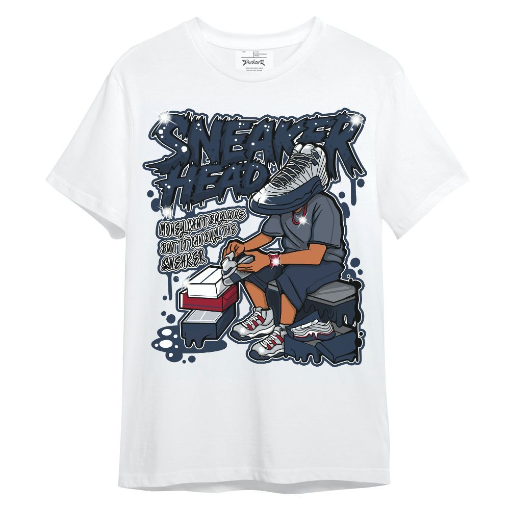Shirt To Match White Midnight Navy 6s - Sneakers Headache Graphic Unisex Shirt