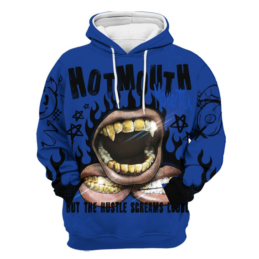 Hoodie To Match Air Foamposite One Royal - Mouth Burning Street Style All Over Print