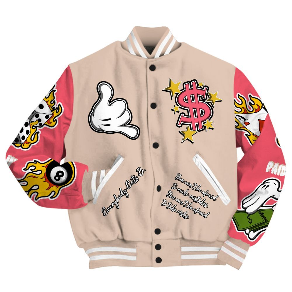 Varsity Jacket To Match Birds Of Paradise 4s - Everybody Paid In Full Graphic All Over Print