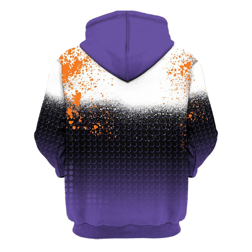 Hoodie To Match Air Max Waffle SP Voltage Purple - Halftone Time Is Money All Over Print