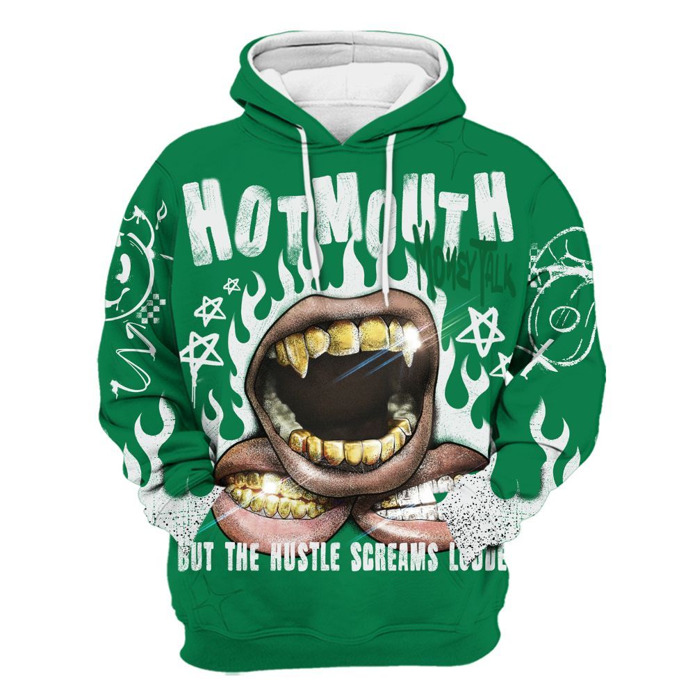 Hoodie To Match Lucky Green 2s - Mouth Burning Street Style All Over Print
