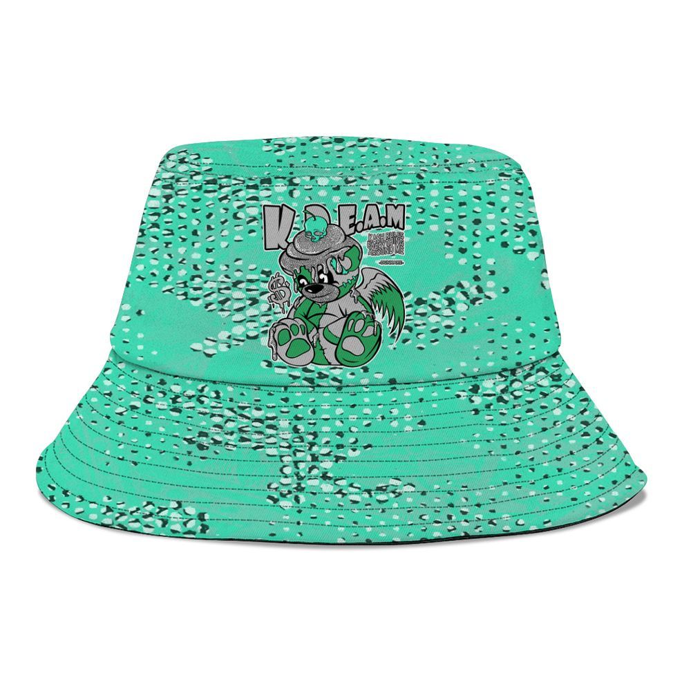 Bucket Hat To Match Black Green Glow 3s - Loot Bear Graphic