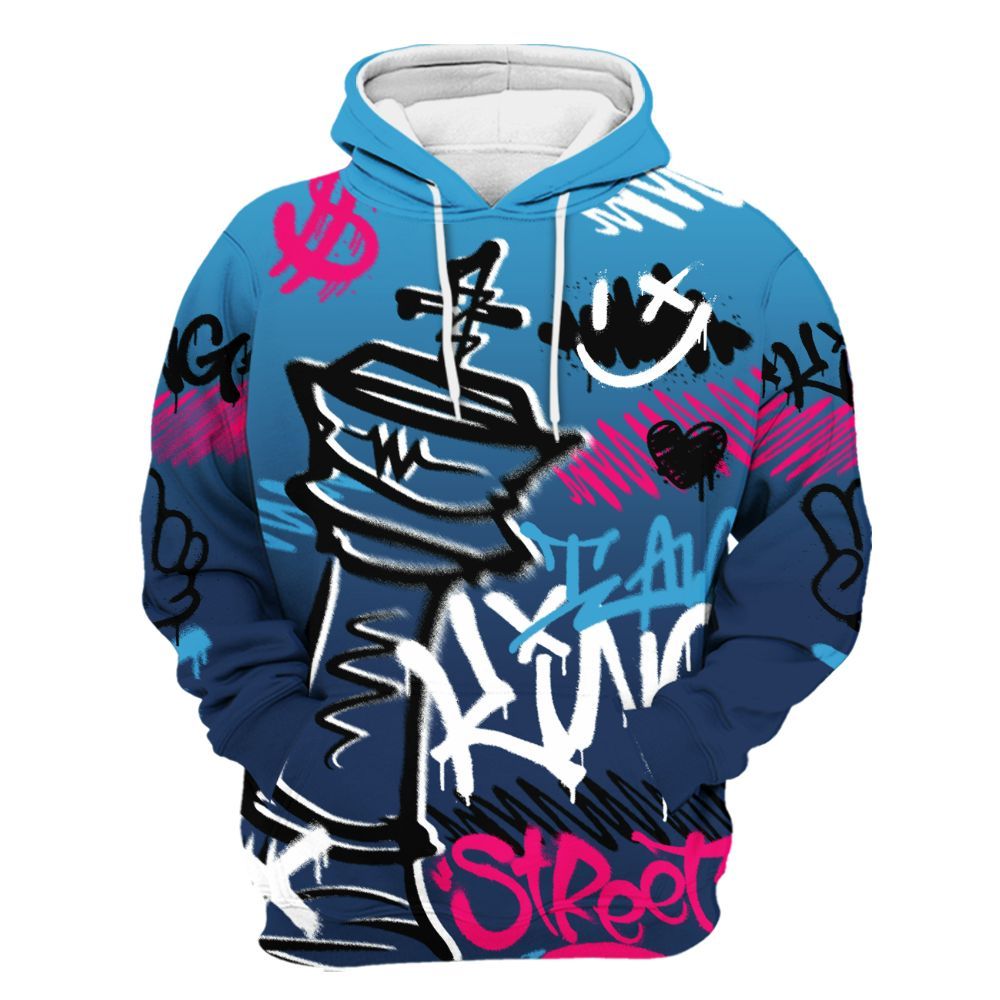 Hoodie To Match Air Max 180 University Blue - Street King Chess Streetwear All Over Print