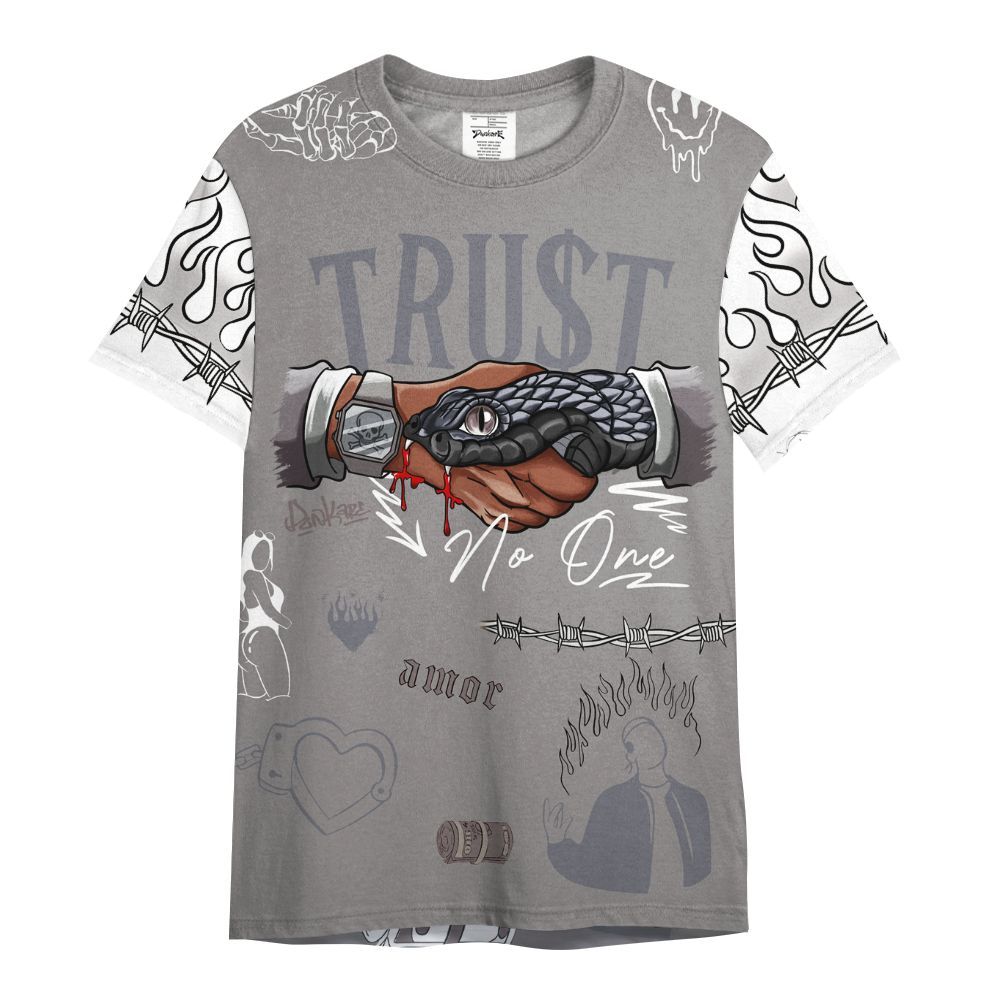 Shirt To Match Cool Grey 11s - Snake Trust No One All Over Print