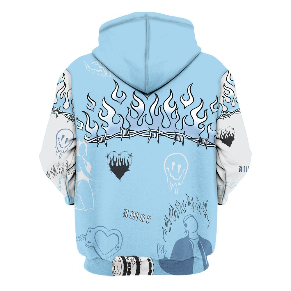 Hoodie To Match Legend Blue 11s - Snake Trust No One All Over Print