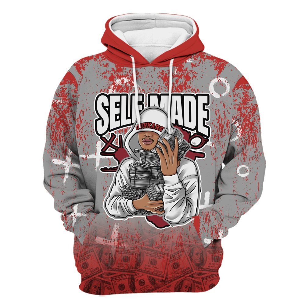 Hoodie To Match Bred Reimagined 4s - Selfmade Unique Drip All Over Print