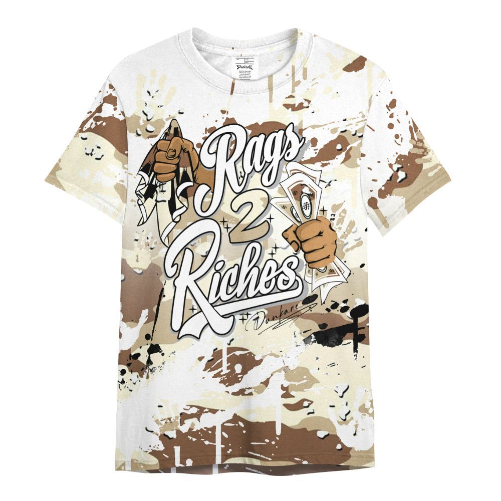 Shirt To Match Desert Camo 3s - Rag 2 Riches All Over Print