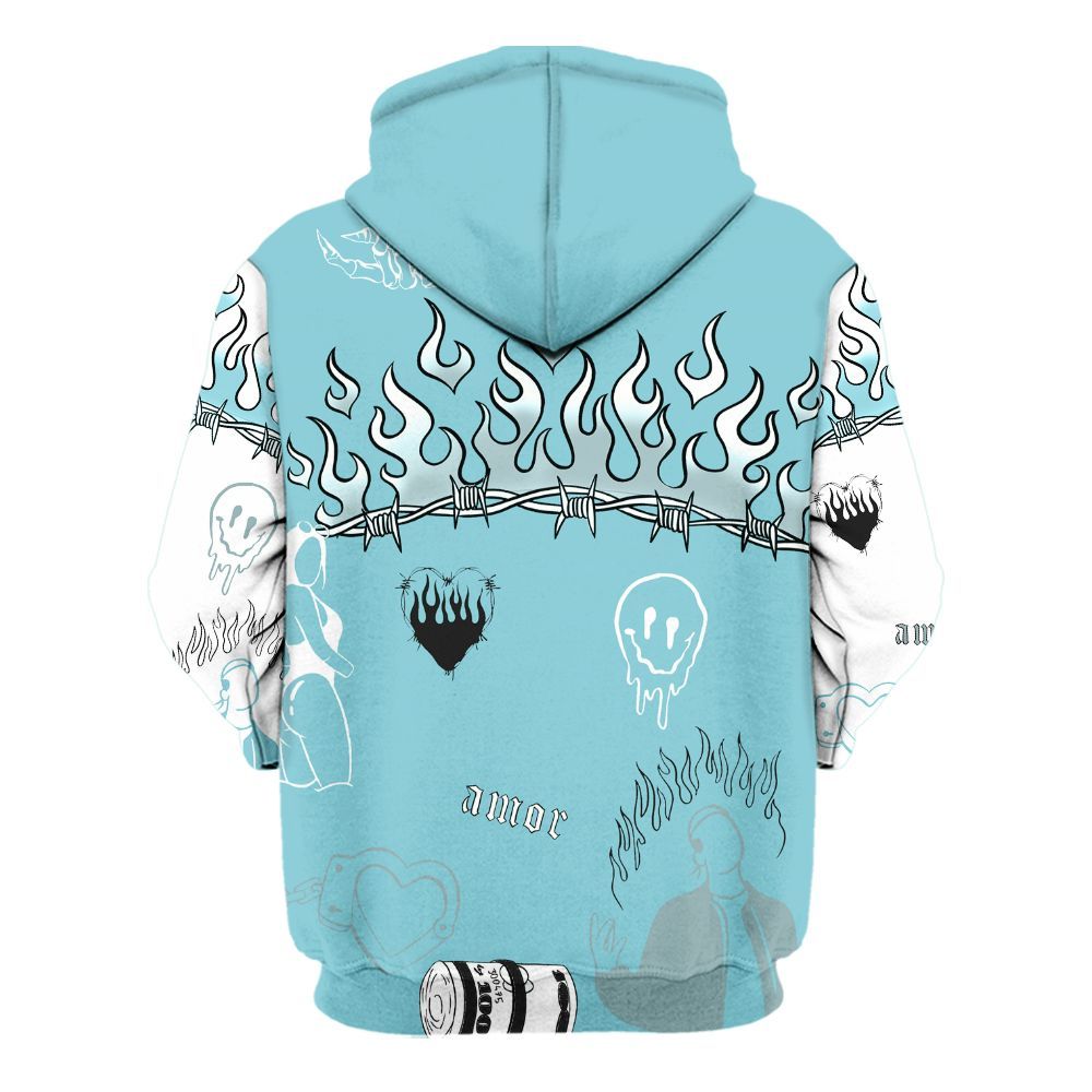 Hoodie To Match Low Legend Blue 11s - Snake Trust No One All Over Print