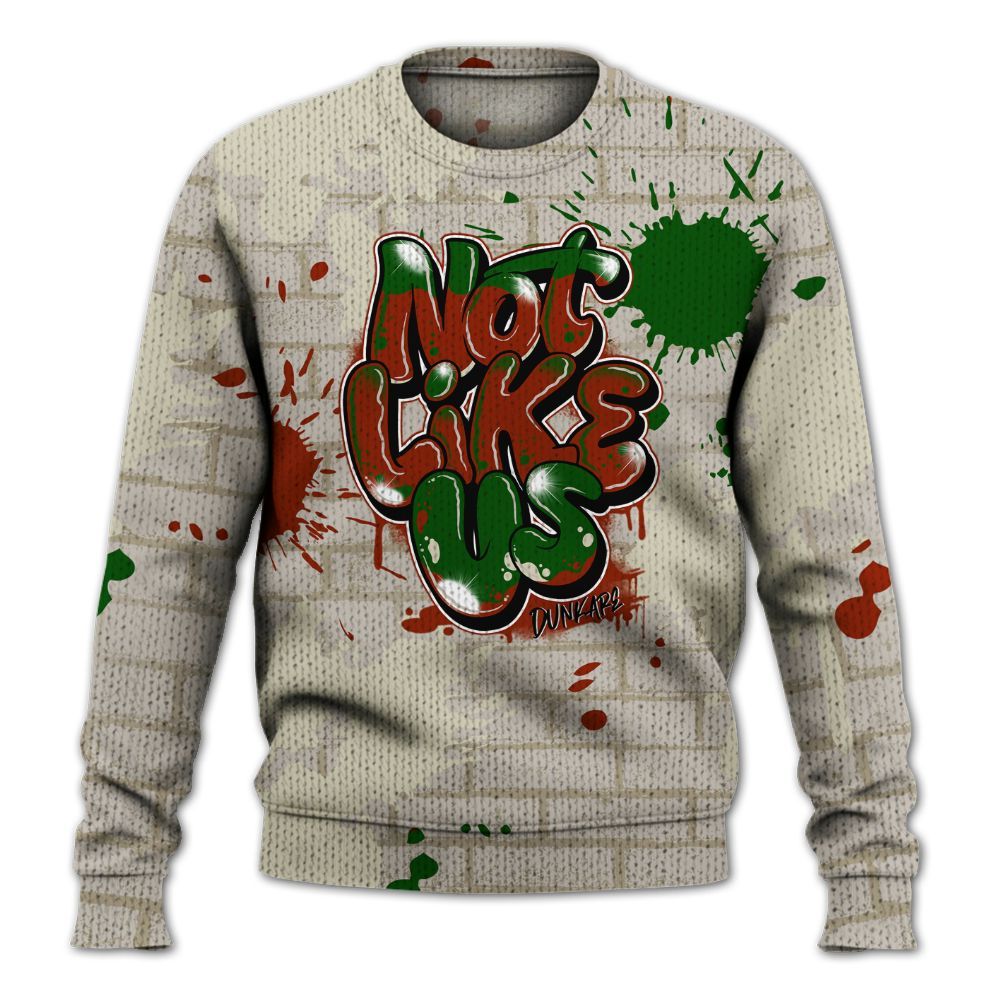 Knitted Sweater To Match El Grito 5s - None Like Us Graphic Brick Art