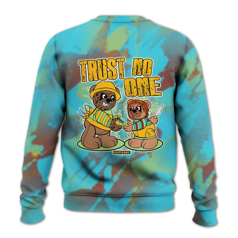 Sweatshirt To Match SB Dunk Di'Orr Greenwood - Trust No One Bear Abstract Halftone All Over Print