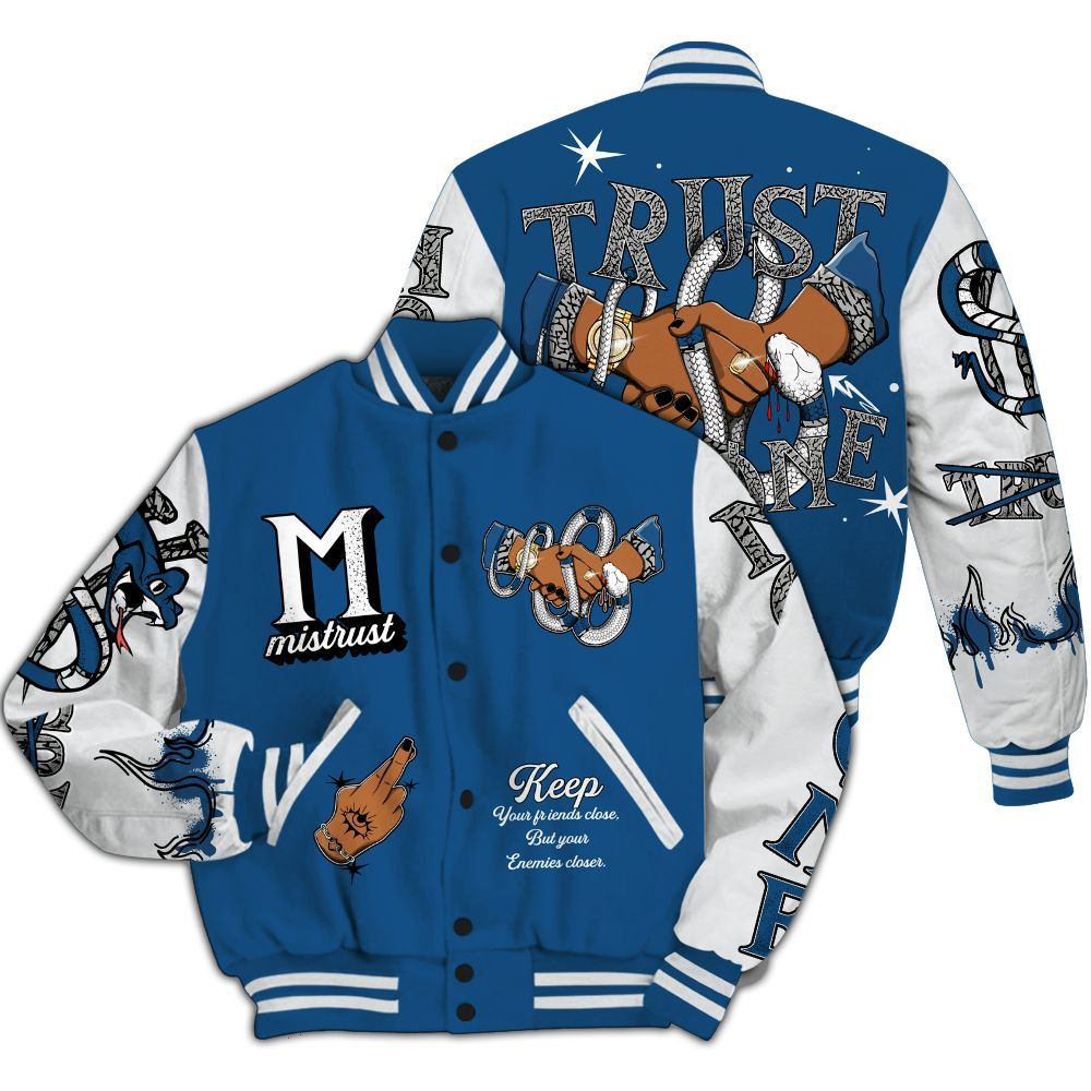 Varsity Jacket To Match Wizards 3s - Trust No One Snake-Bite Street Style All Over Print