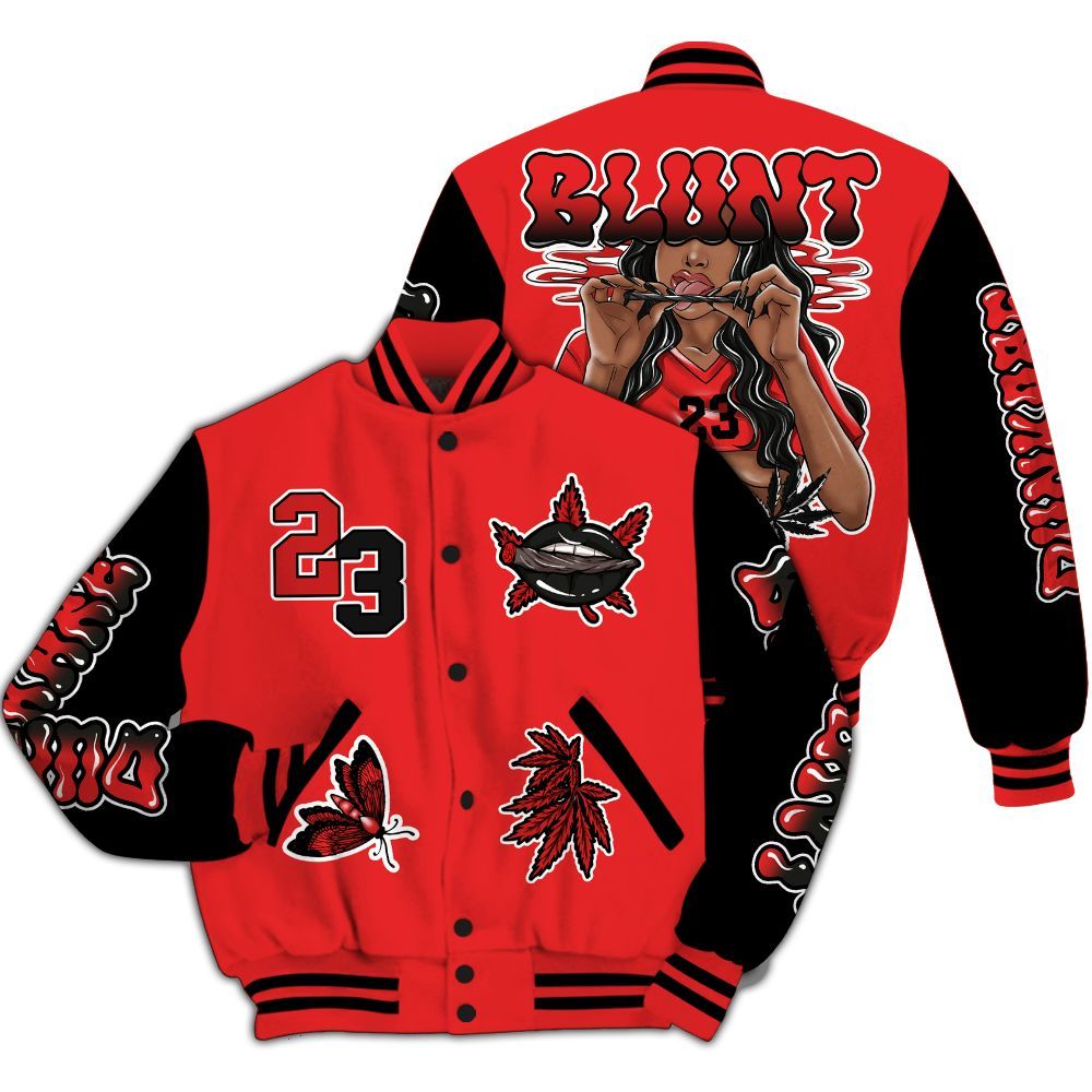 Varsity Jacket To Match Red Thunder 4s - Bluntz Unique All Over Print