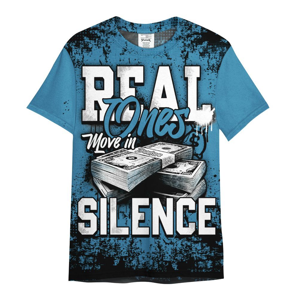 Shirt To Match High OG UNC Reimagined 1s - Move In Silence Money Street Retro All Over Print