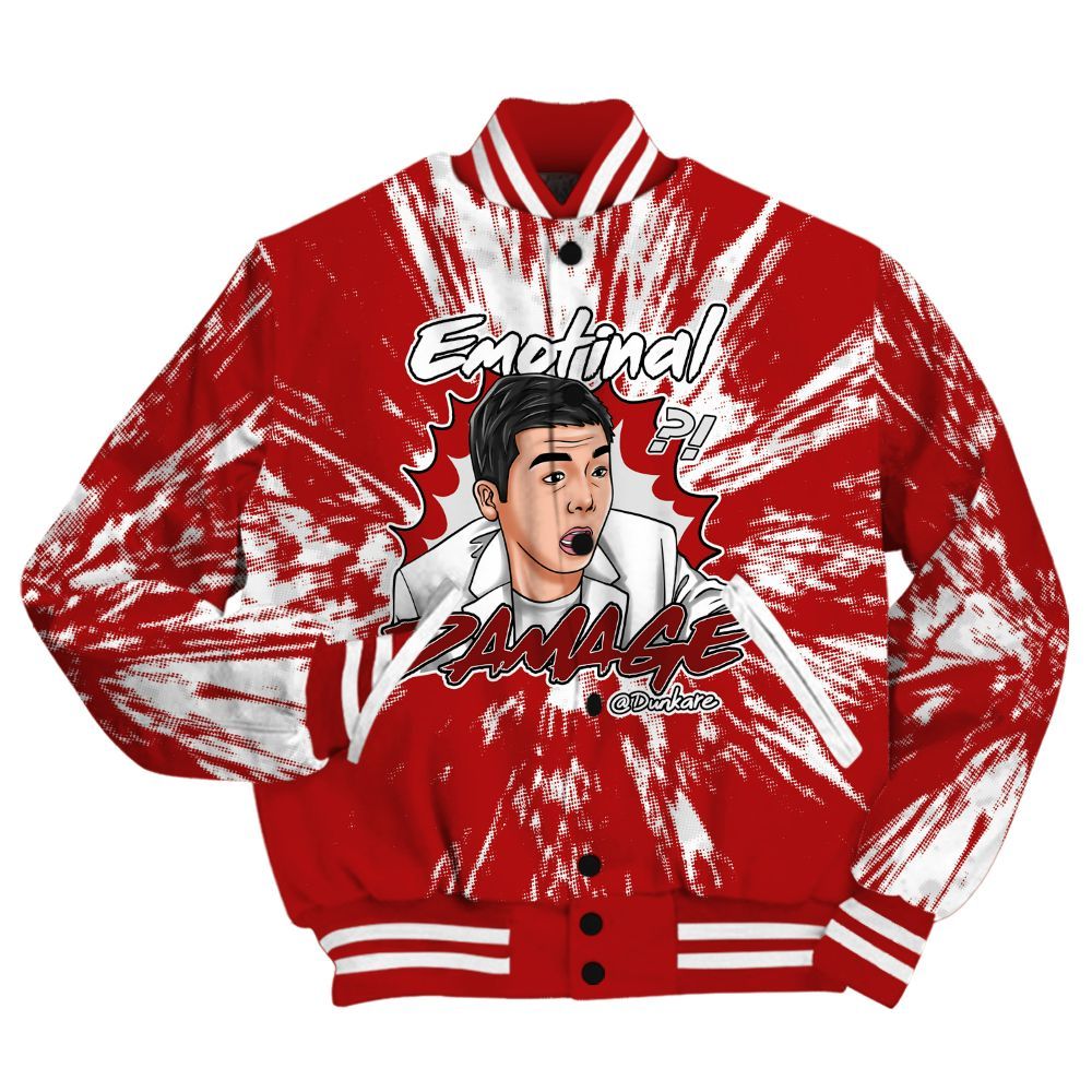 Varsity Jacket To Match Red Taxi 12s Shirt - Damaged Meme Shirt Unisex Outfit All Over Print
