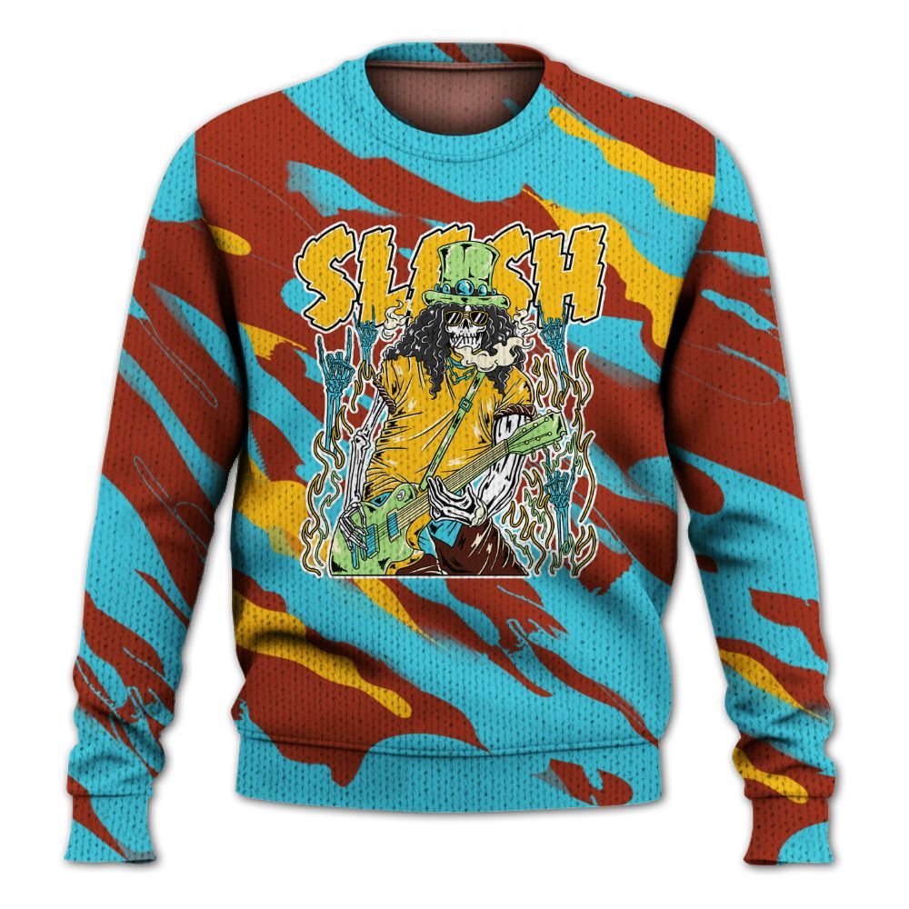 Knitted Sweater To Match SB Dunk Di'Orr Greenwood - Slash Skeleton Colored