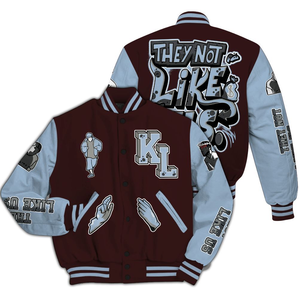 Varsity Jacket To Match Burgundy 5s - Dislike Us Graphic All Over Print