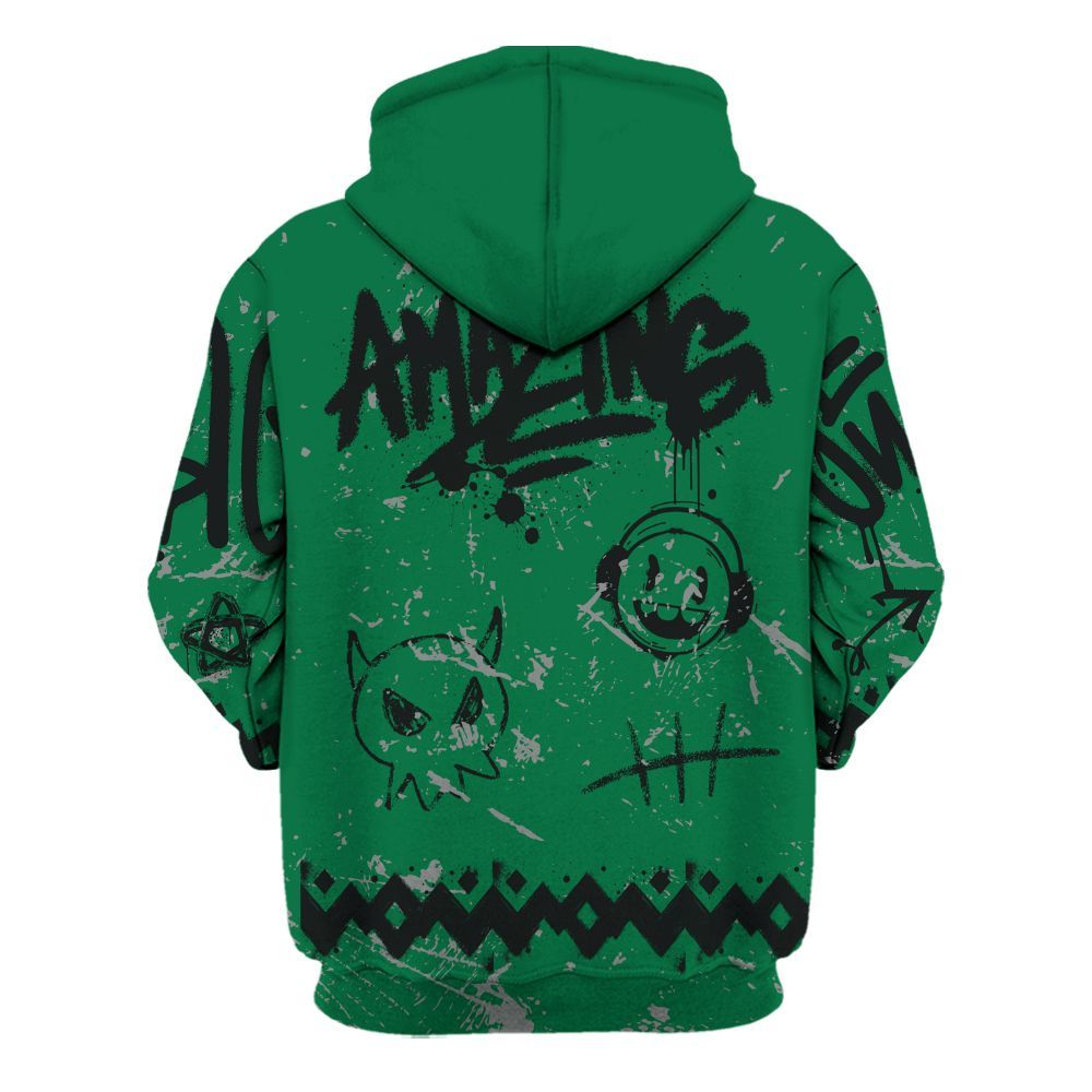 Hoodie To Match Pine Green 3s - Friday Sneaker Crayon All Over Print