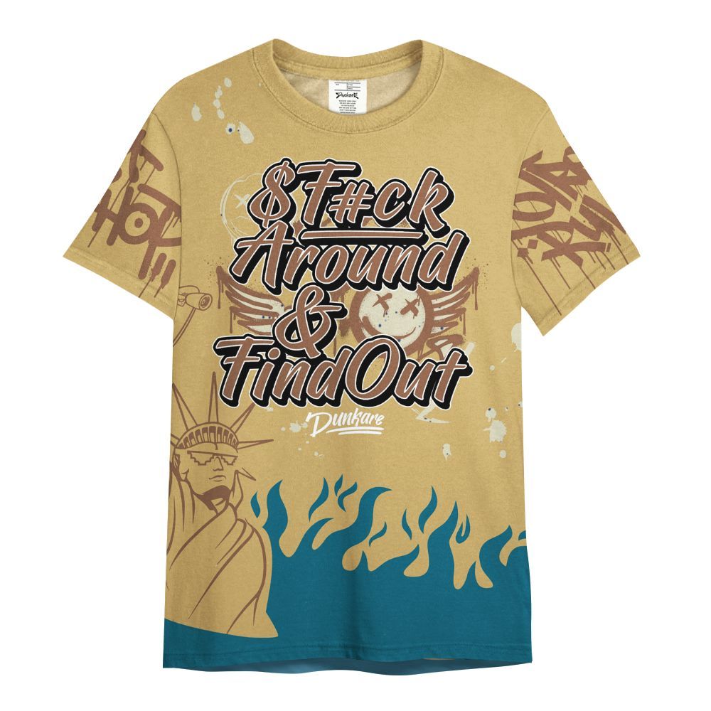 Shirt To Match Retro Cacao Wow 4s - Graphic Fck Around Find Out All Over Print