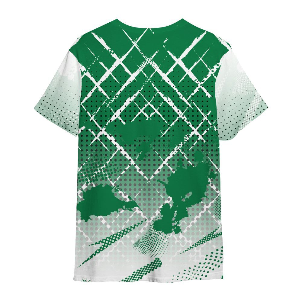Shirt To Match Pine Green 13s - Halftone Stand Business Dripping All Over Print