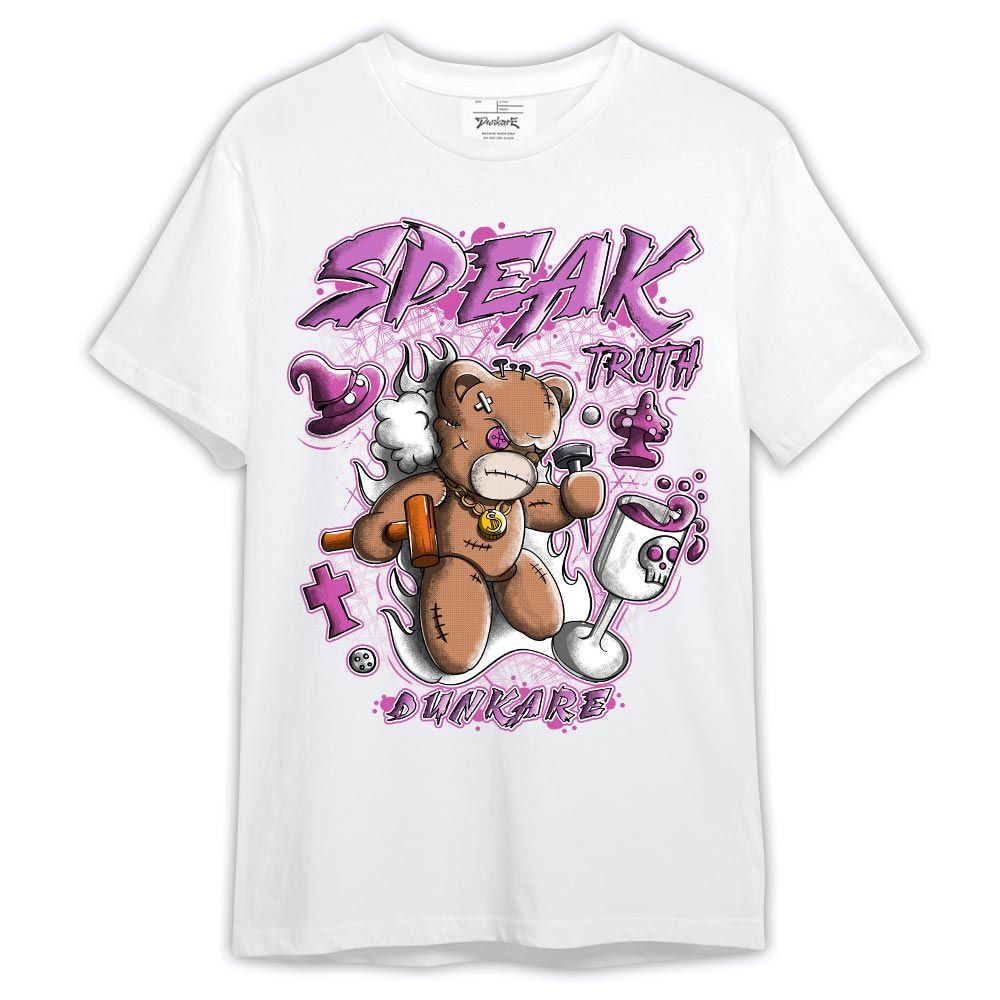 Shirt To Match Hyper Violet 4s - Speak Truth Bear Shirt Outfit 1505 LGH