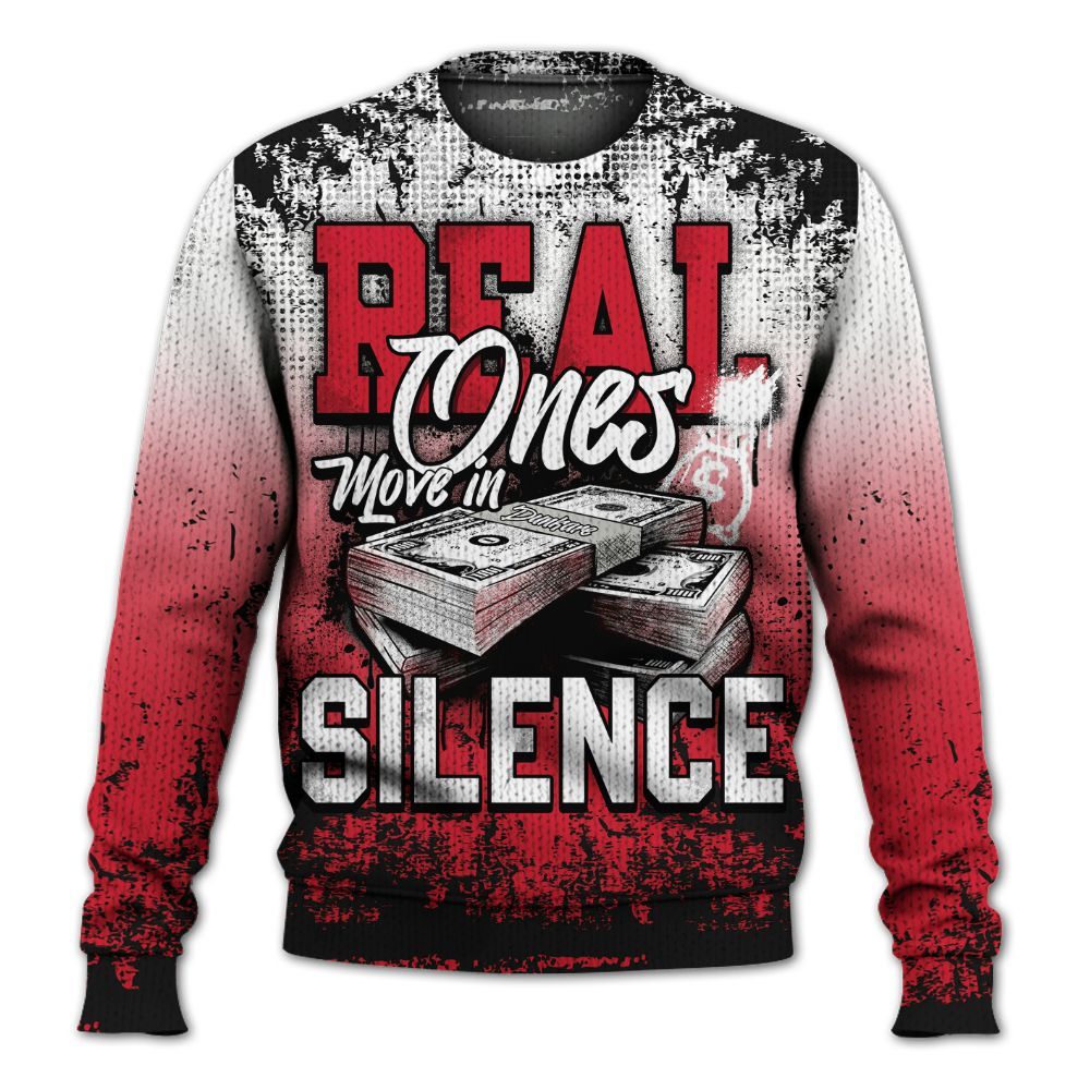 Sweater To Match Flight Club 4s - Move In Silence Money Street Retro Graphic