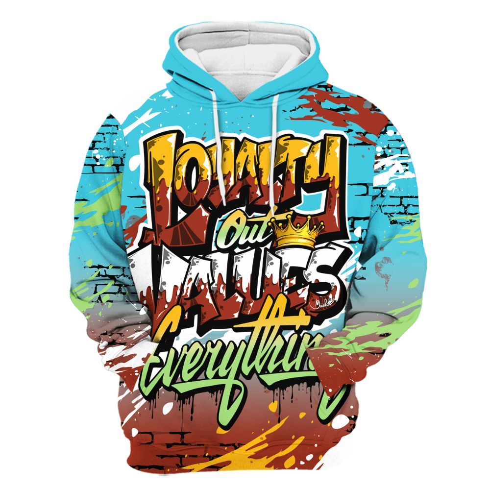 Hoodie To Match SB Dunk Di'Orr Greenwood - Values Of Loyalty Drip All Over Print