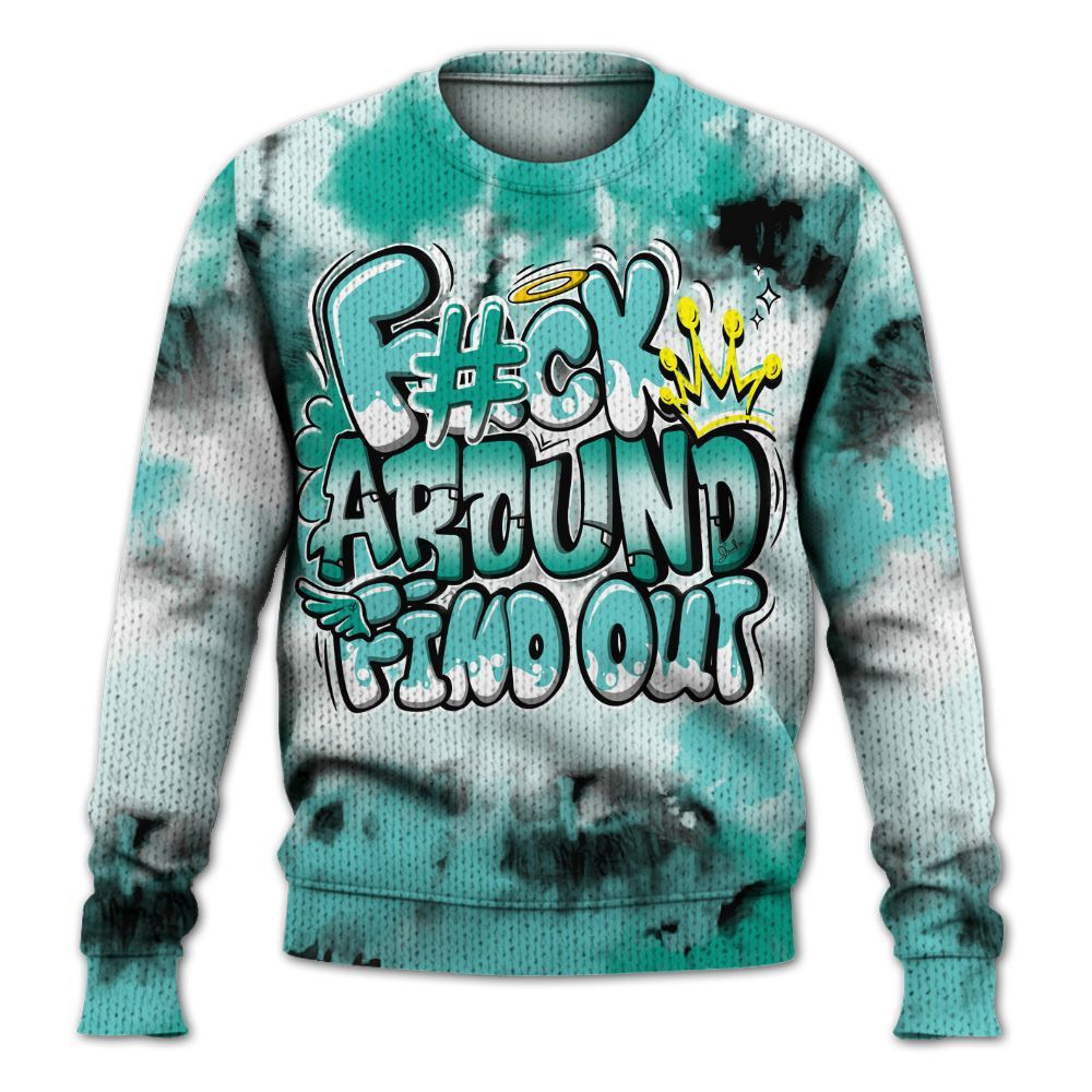 Sweater To Match KD 4 Easter Mint Candy - FK Around Find Out Graphic