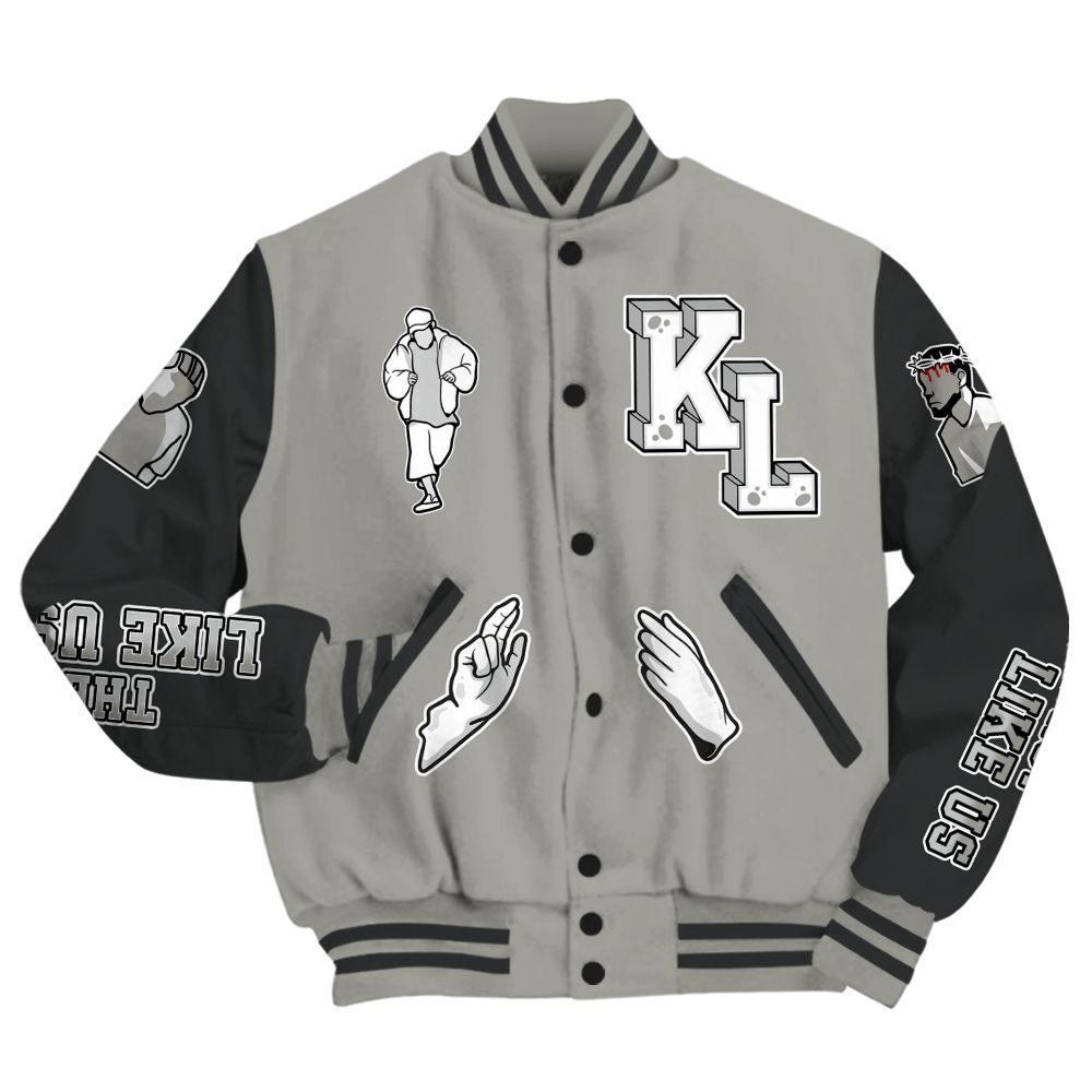 Varsity Jacket To Match High Satin Shadow 1s - Dislike Us Graphic All Over Print